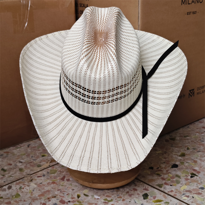 Cowboy Hat Straw - Kapelusz kowbojski, kolorowy kapelusz z podwiniętym
