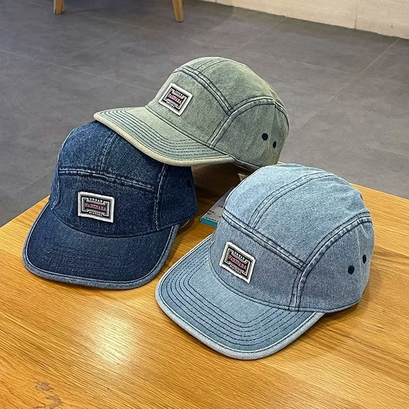 Corduroy Cap 5 Panel - Vintage czapki baseballowe z płaskim daszkiem