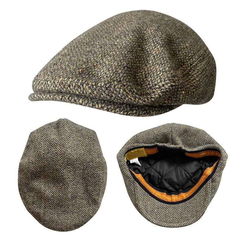 Newsboy Cap Ivy - Nowa wełna płaska czapka męska Golf