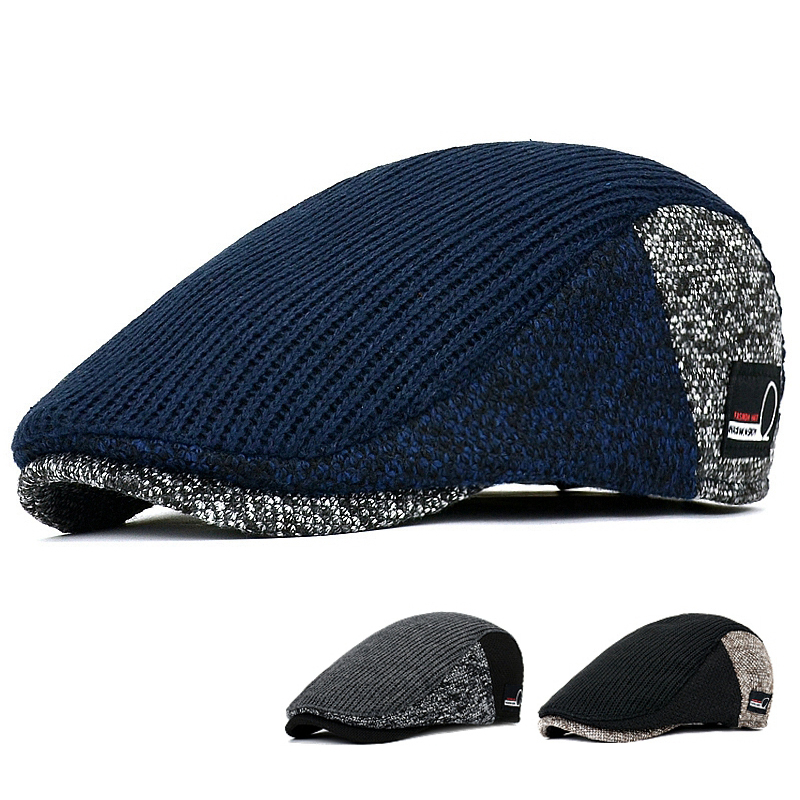 Dad Hat Cotton - Męskie czapki gazeciarza grube jesienne zimowe