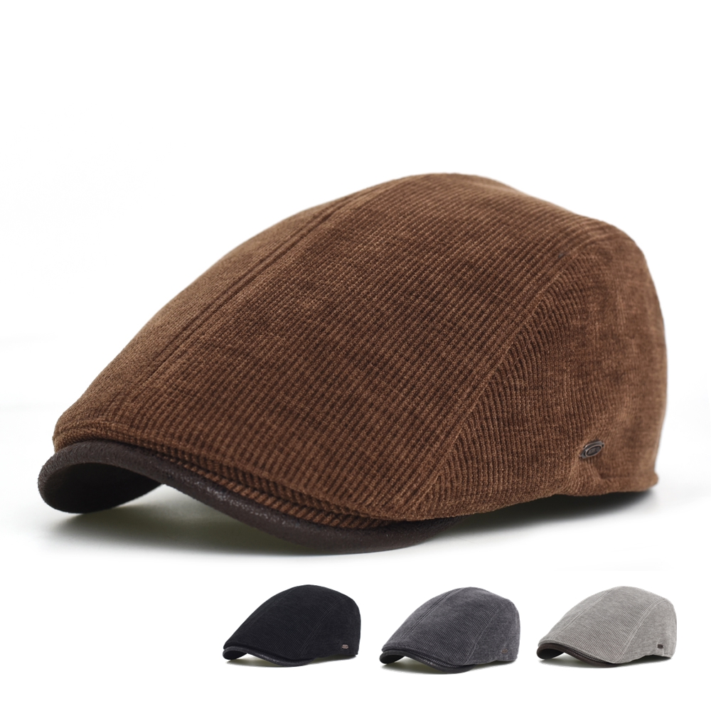 Dad Hat Cotton - Czapka Newsboy Męska Zimowa Gruba Ciepła