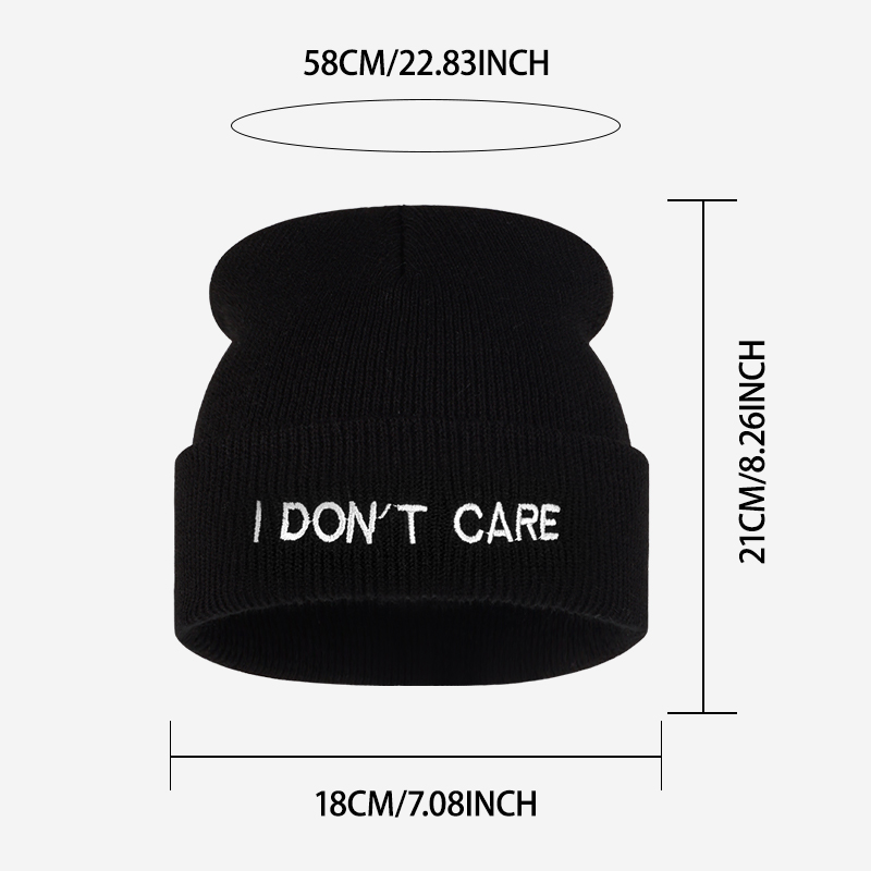 I DON'T CARE Czapka z dzianiny – Beanie Cuffed Knit recenzja i cena