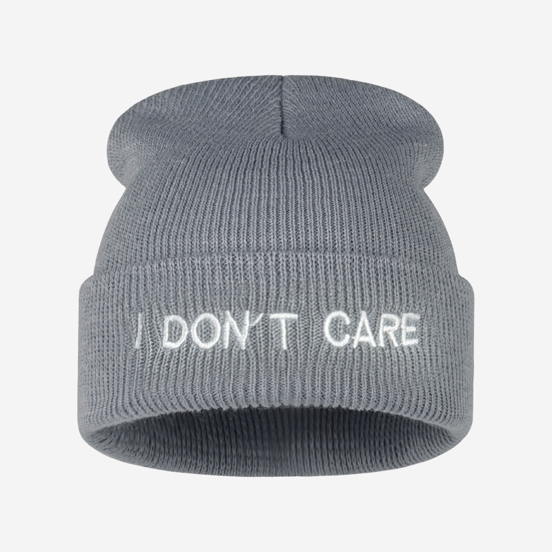 I DON'T CARE Czapka z dzianiny – Beanie Cuffed Knit recenzja i cena