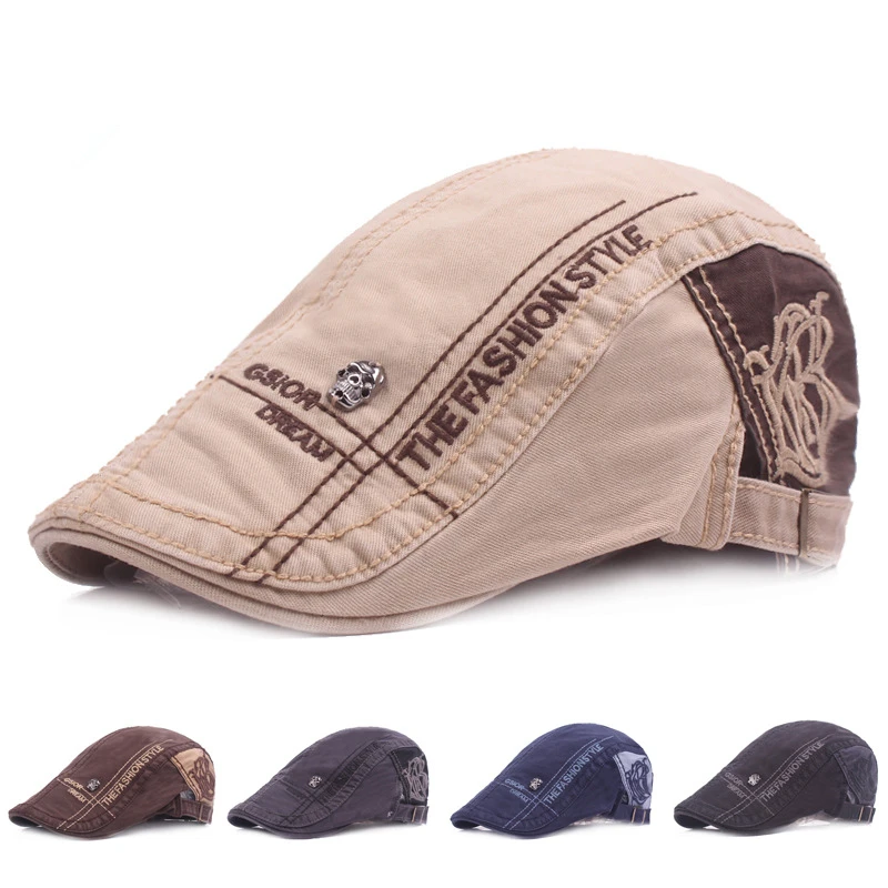 Moda Letter Beret Hat Men Sun  – Newsboy Cap Ivy recenzja i cena
